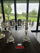 PAIRE CHANDELIER ANGE CHRISTOFLE CC 6  FEUX HT 68 CM TRÈS BEL ETAT FIN 19 Ieme