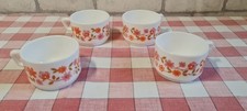 VINTAGE ARCOPAL, LOT DE 4 TASSES AVEC ANSE, DÉCOR PETITES FLEURS
