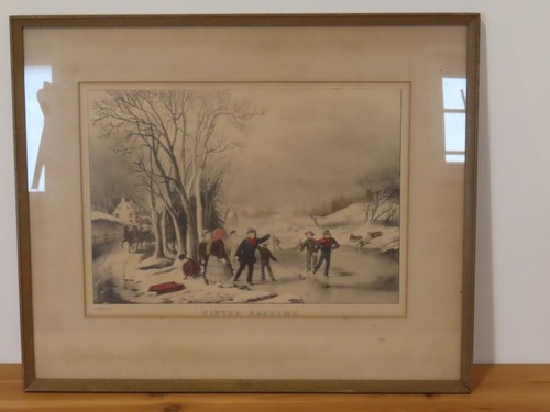 Tableau lithographie winter - lithographie,