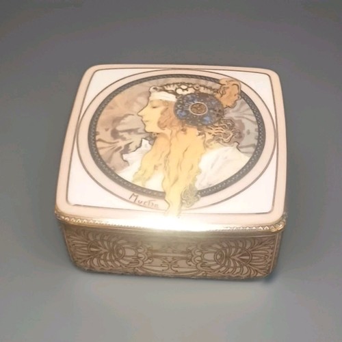 Mucha boîte porcelaine décor - boîte,
