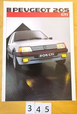 PEUGEOT 205 GTI - Prospectus 16 pages, F 1986