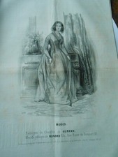 Litho 1840 - Modes Redingote de chambres de Humann chaise Gothique de Monbro