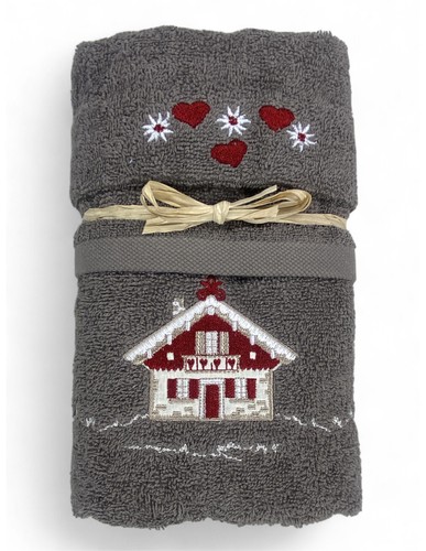 Serviette tyrolienne grey - serviette,