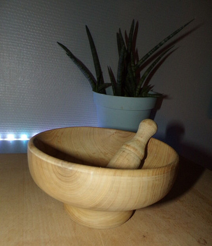 Pot sel bois artisanal - pot,
