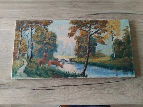 Tableau ancien huile - tableau, sur