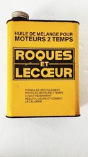 Ancien bidon d'huile ROQUE & LECOEUR, collection Motoir oil automobile, 2L empty