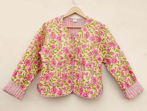 Indien beige floral - indien, coton