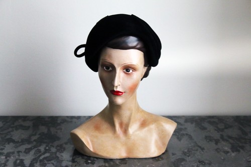 Chapeau velours feutre - , noir