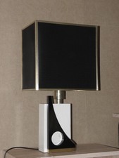 lampe de table lampe rétro bureau espace age atomique noir blanc vintage époque design ancien