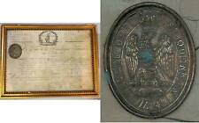 Plaque de métier - Révolution maître poste 22 germinal an VII postillon n° 4