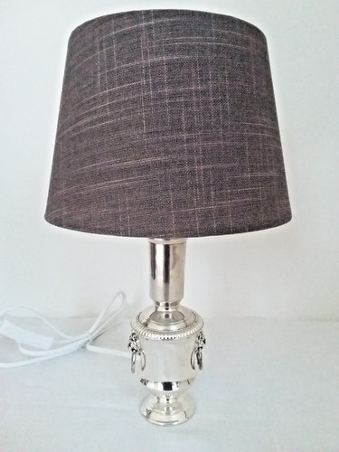 Lampe métal argenté - métal,