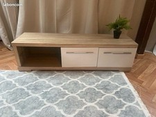 Meuble TV en bois Blanc/Marron