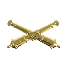 INSIGNE DE CALOT CANONS CROISES ARTILLEURS ATTACHE EPINGLE REDUCTION ARTILLERIE