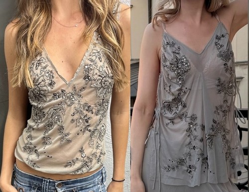 Zara light grey tulle sequin - light,
