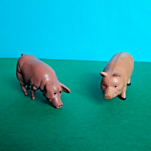 Figurines plastique cochons - 2,