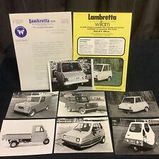 Rare Dossier De Presse 1979 LAMBRETTA WILLAM MICROCAR Voiture Sans Permis.