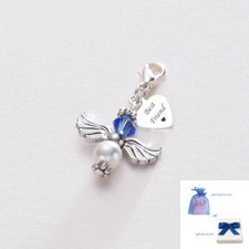 Naissance Ange Breloque Bibelot, Cadeau pour Anniversaire, Mariage, Gravé Charms