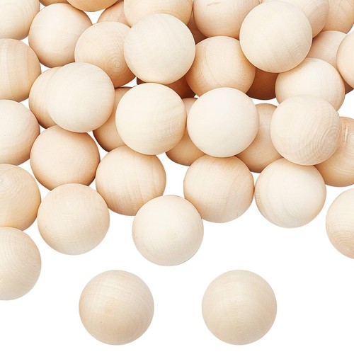 50pcs boule bois - boule, en