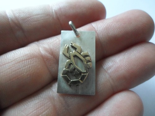 Pendentif argent massif - argent, et