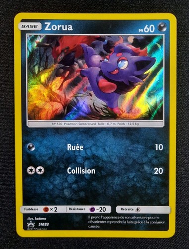 Carte pokémon zorua - pokémon, :