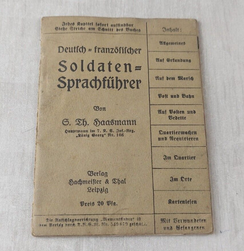 Ancien livre sprachführer - ancien,
