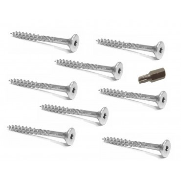 100x vis 6x70mm inox bois - 6x70mm,