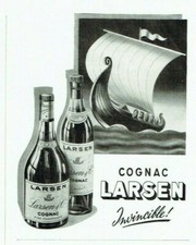 publicité Advertising 1221 1950  cognac Larsen  l'invincible