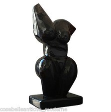 Statue Femme Marbre Noir Maya