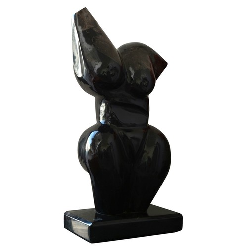 Statue femme marbre noir maya - femme,