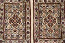 Paire Tapis Oriental Noué à la Main Moud Auto de Sol (60 X 40 CM) Neuf Qualité