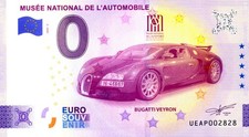 68 MULHOUSE Musée de l'Automobile 5, Bugatti Veyron, 2025, Billet Euro Souvenir
