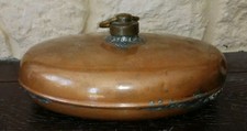 O4- Ancienne bouillotte de lit en cuivre vintage art populaire début 20ème