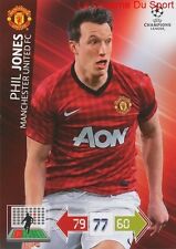 U70 PHIL JONES MANCHESTER UNITED  CARD CHAMPIONS LEAGUE ADRENALYN 2013 PANINI