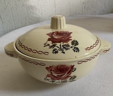 Petite Soupière Ancienne  Ou Legumier Faience Badonviller Modèle Germaine