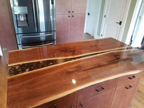 Table époxy transparente - , avec