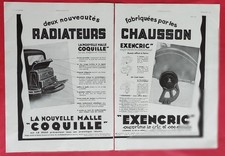 Publicité Presse: Automobile RADIATEUR CHAUSSON Malle Cric - Huile ENERGOL  1931