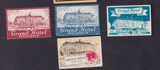 4 Ancienne étiquette  allumettes Suède  BN200538 Grand hôtel