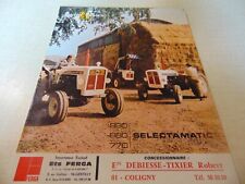 carton publicitaire tracteur DAVID BROWN 770 880 990 Ets DEBIESSE TIXIER COLIGNY