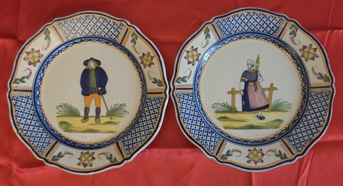Paire assiettes couple - paire, d'assiettes