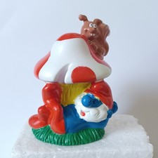 Schtroumpf PUBLICITAIRE Bonbons FIZZY-BIP 1995 - Gd Schtroumpf sous champignon