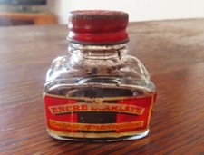 Ancien Flacon vide Boîte Encre Ecarlate Antoine PARIS