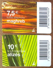 TICKET TÉLÉPHONE COUPONS DE BURALISTE PAS TELECARTE PRÉPAYÉE PREPAID CARTE CARD