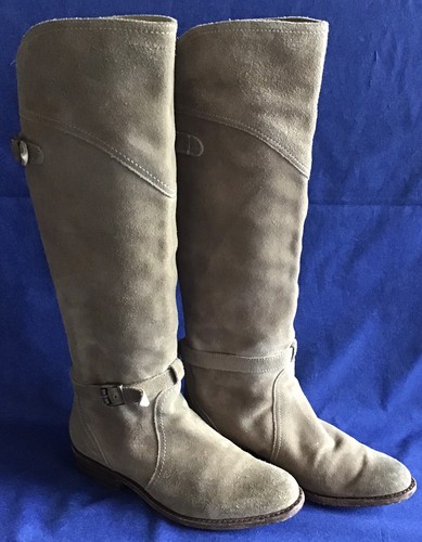 Tan suede leather frye knee - leather,