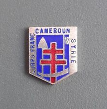 Insigne 2° DB Miniature CORPS FRANC SYRIE 13° Génie émail ORIGINAL 15mm