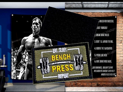 Bench press ecusson sportif - press,