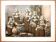 GROUPE DE FEMMES BULGARES Bulgarie Macédoine - Photochromie fin 19ème Gravure