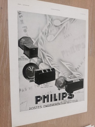 Publicité 1930 philips - philips, 2515