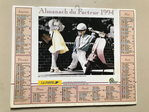 Calendrier almanach facteur - calendrier,