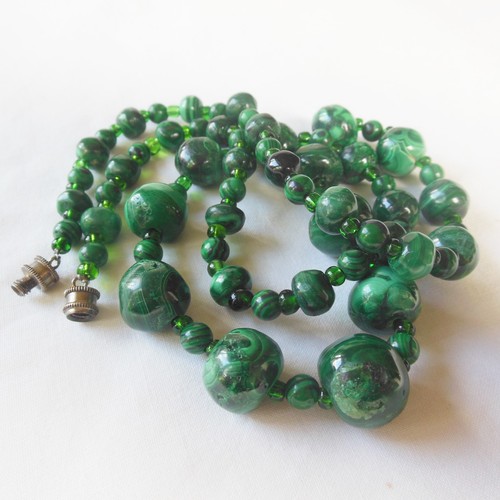 Ancien collier malachite - collier,