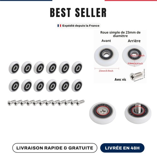 Roulettes douche pièces - de, 12